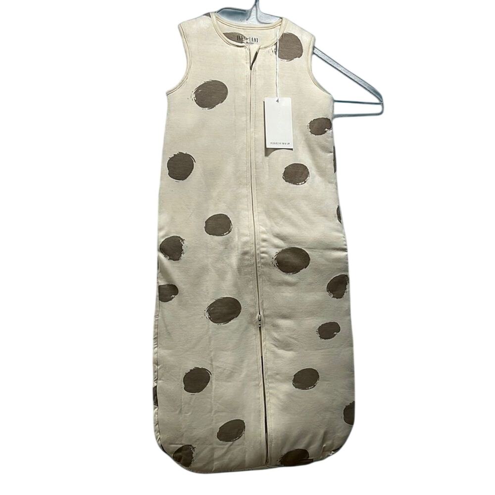 Hart+Land Eggnog and Simply Taupe Polka Dot Sleep Sack 0-6 M